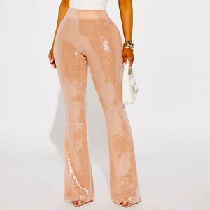 Fashion Nova Outshining Sequin Flare Pant